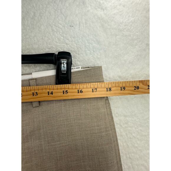 Lauren Ralph Lauren, Ultraflex Stretch Flat Front Pants 33Wx30L Light Brown - Picture 3 of 9